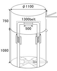 1000L-BT フレコン図面